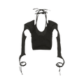 Hyein Seo Halter Top With Sleeve "Black"