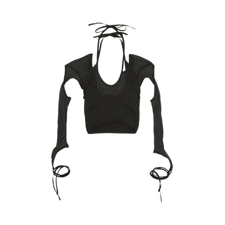 Hyein Seo Halter Top With Sleeve "Black"