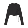 Hyein Seo Twisted Long-Sleeve Top "Black"