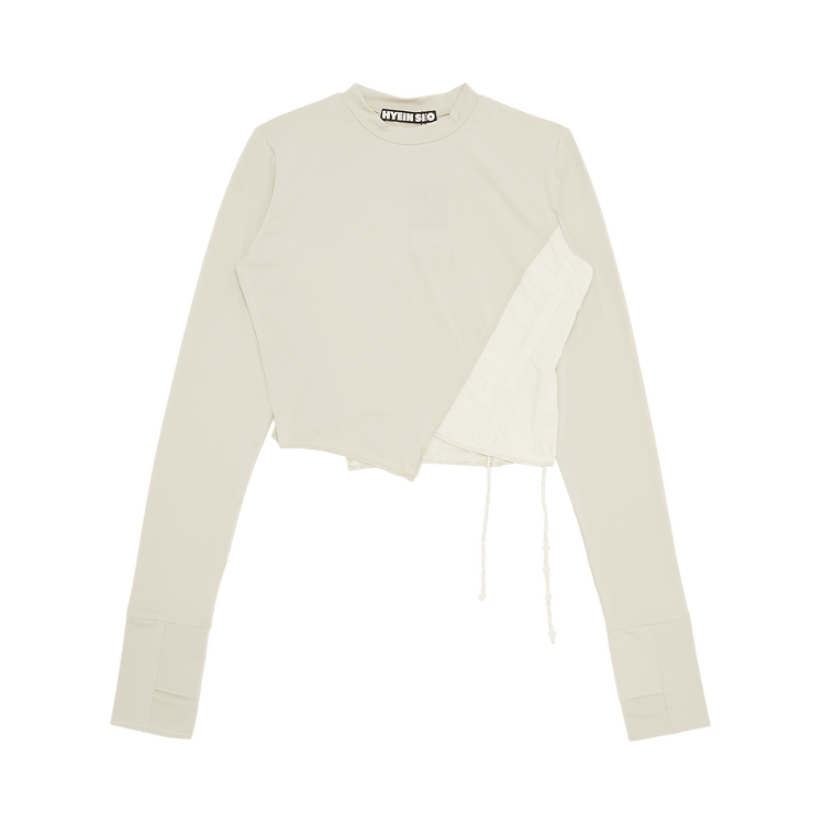 Hyein Seo Twisted Long-Sleeve Top "Cream"