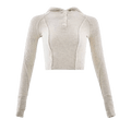 Hyein Seo Hooded Crop Top "Cream"