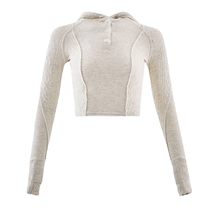 Hyein Seo Hooded Crop Top "Cream"