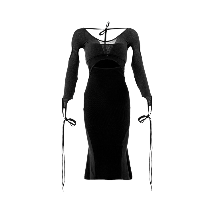 Hyein Seo Halter Dress With Sleeve "Black"