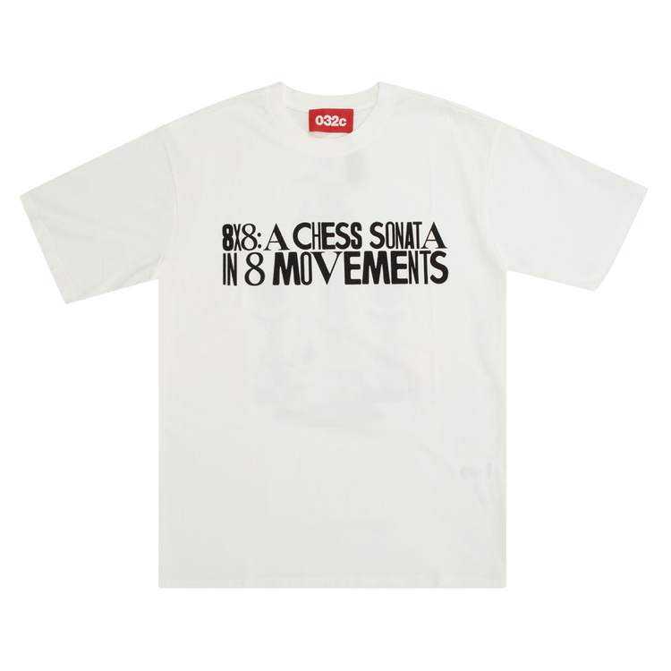032C Chess Short-Sleeve T-Shirt "Natural/White"