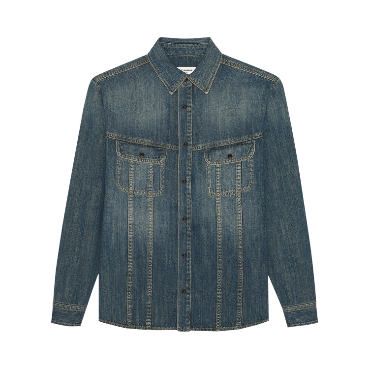 Saint Laurent Oversize Shirt "Deep Vintage Blue"