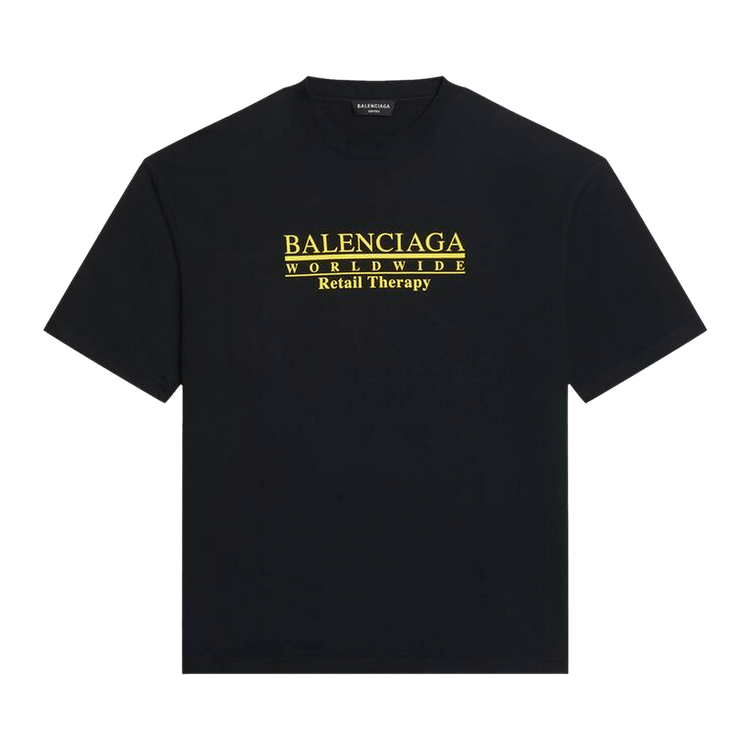 Balenciaga Retail Therapy Medium Fit T-Shirt "Black/Yellow"