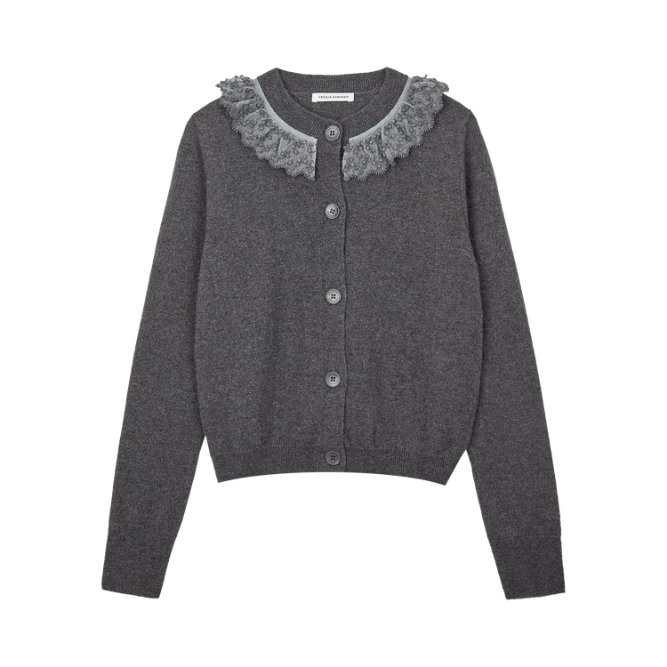 Cecilie Bahnsen Cardigan With Ruffle Details "Grey"