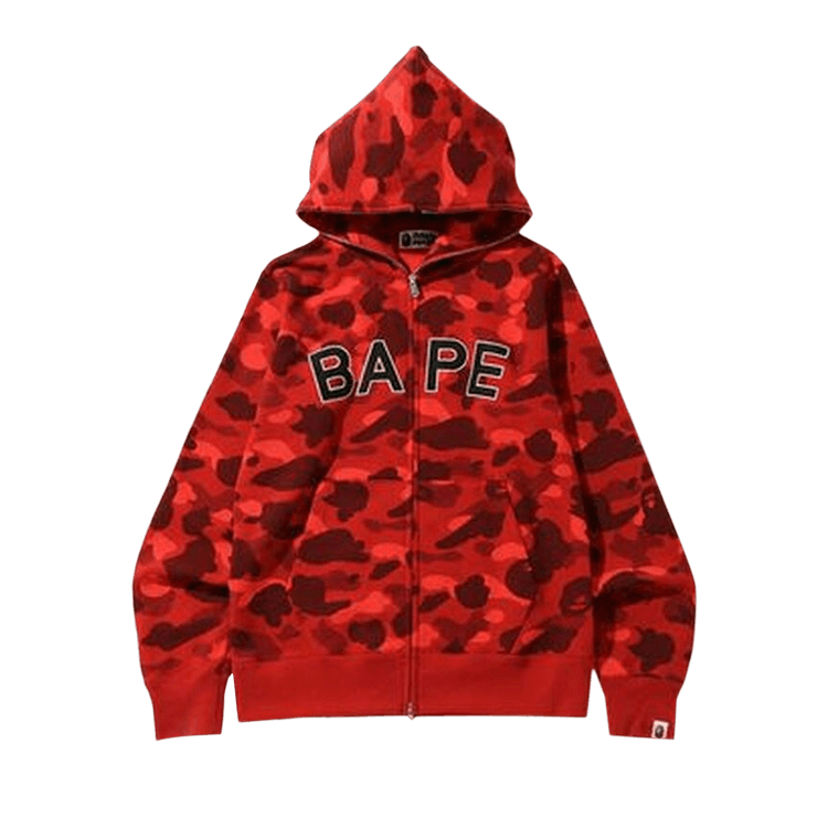 BAPE Color Camo Full Zip Hoodie "Red"