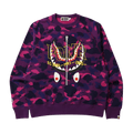BAPE Color Camo Shark Crewneck "Purple"