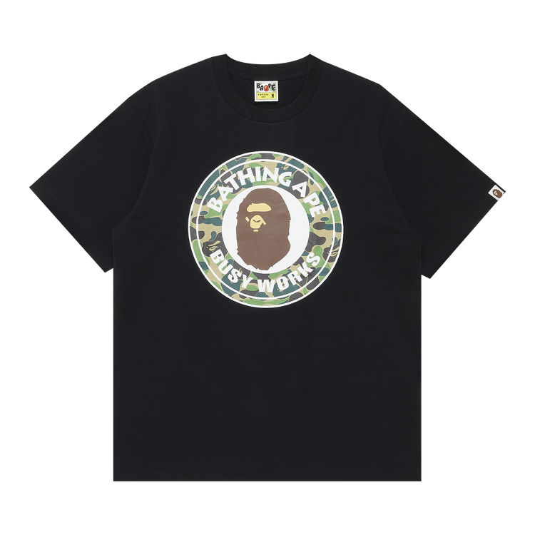 BAPE 1st Camo Busy Works Tee "Black/Green"