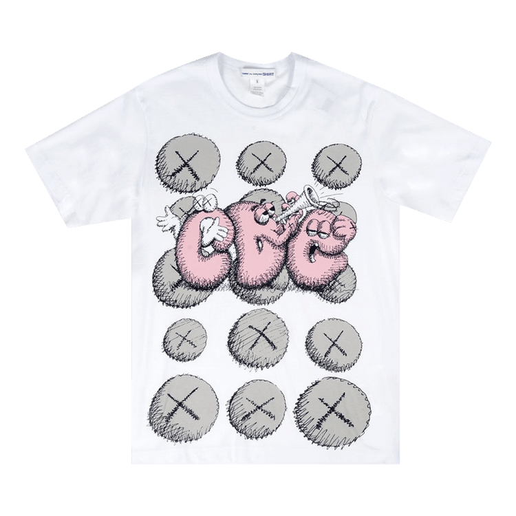 Comme des Garçons SHIRT x KAWS Print T-Shirt "White"