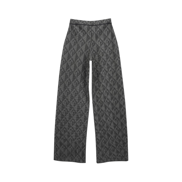 Marine Serre Jacquard Jersey Pants "Black"
