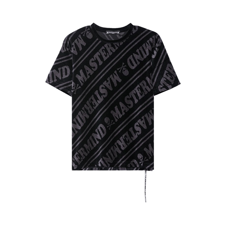 Mastermind World Velvet Logo T-Shirt "Black/Charcoal"