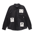 Rassvet Graphic Patches Cotton Shirt "Black"
