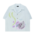 We11done Boxy Print T-Shirt "Sky"
