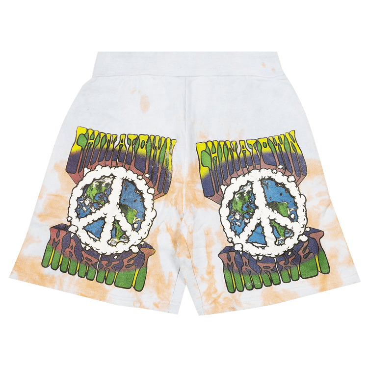 Chinatown Market Peace On Earth Clouds Tie-Dye Sweatshorts "Multi-Color"