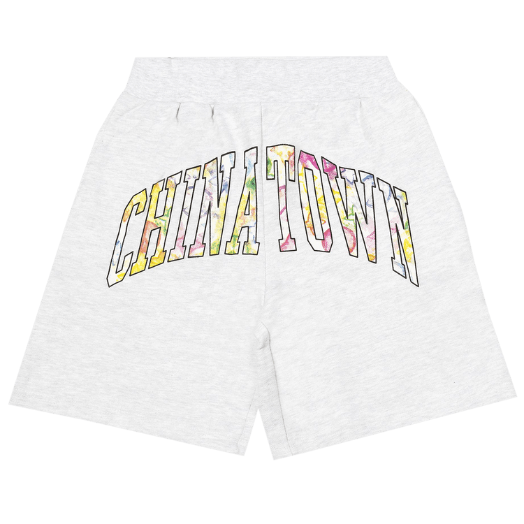 Chinatown Market Watercolor Arc Sweatshorts "Grey"