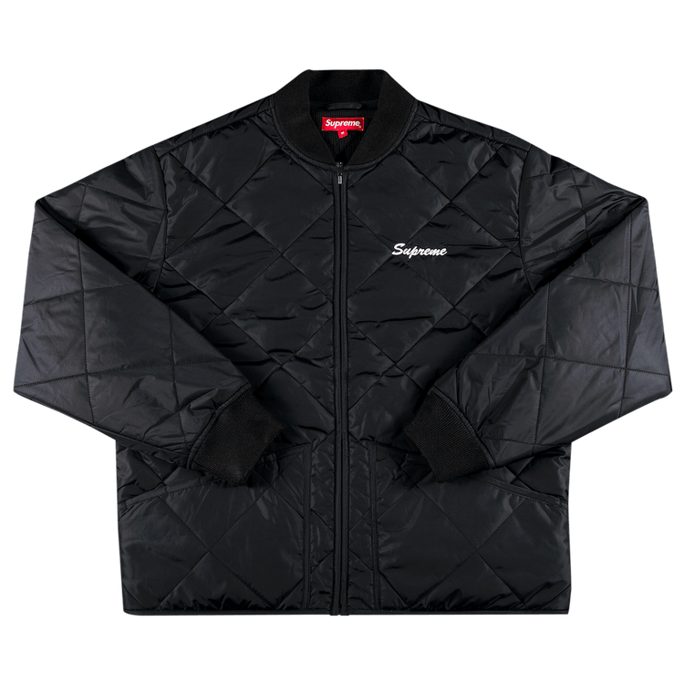 Supreme Quit Your Job Quilted Work Jacket "Black"