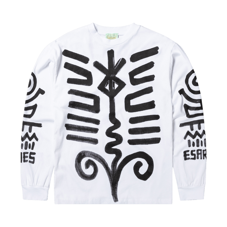 Aries Bodypaint Long-Sleeve Tee "White"