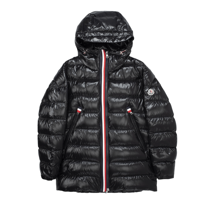 Moncler Courcillon Full Zip Shiny Puffer Jacket "Black"