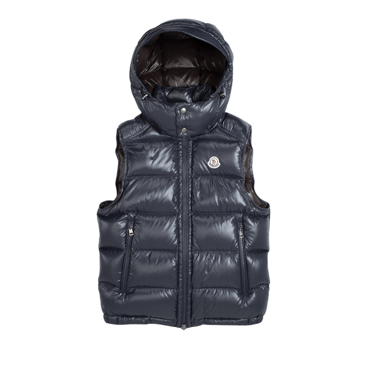 Moncler Bormes Shiny Puffer Vest "Navy"