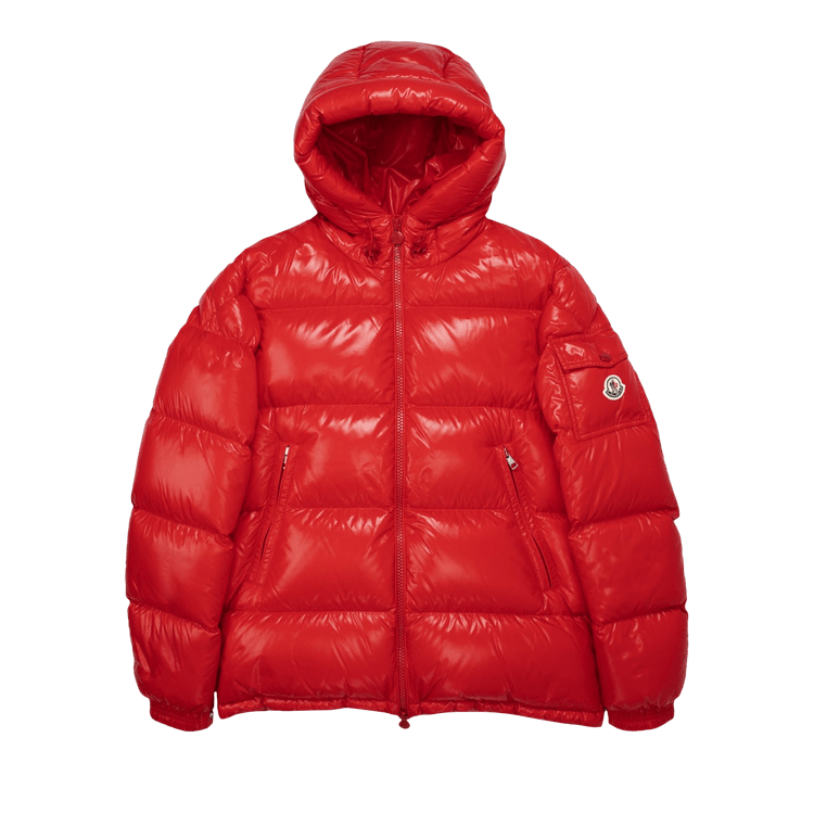 Moncler Ecrins Shiny Puffer Jacket "Red"