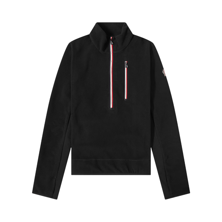 Moncler Quarter Zip Sweatshirt "Black"