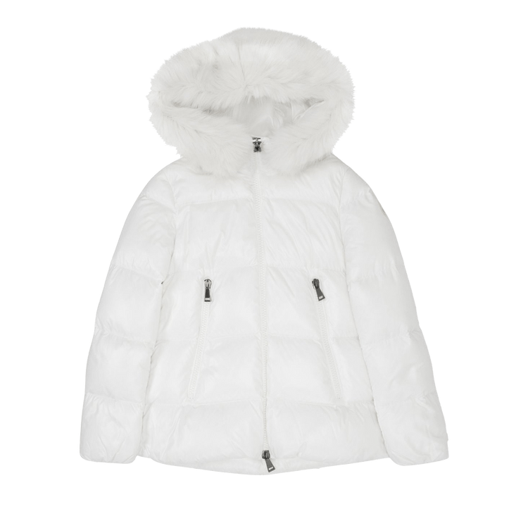 Moncler Laiche Zip Up Puffer Jacket "White"