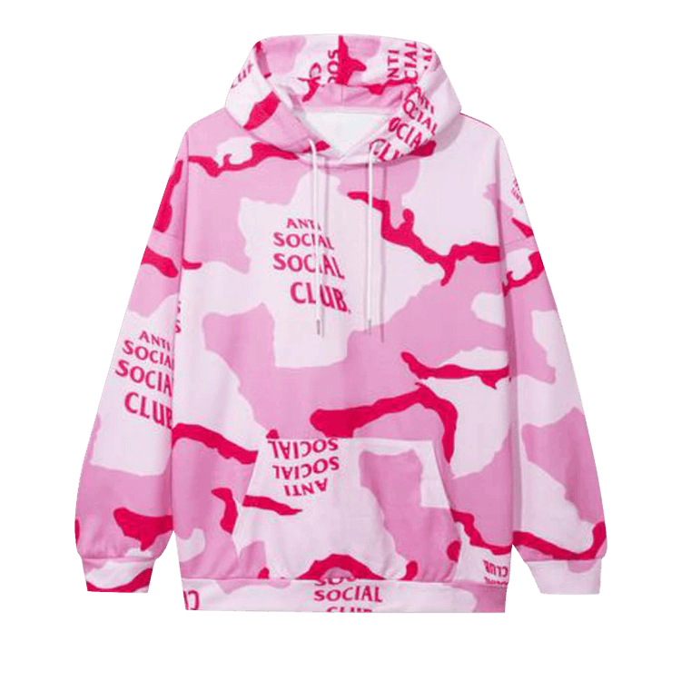 Anti Social Social Club Cotton Candy Hoodie "Pink Camo"