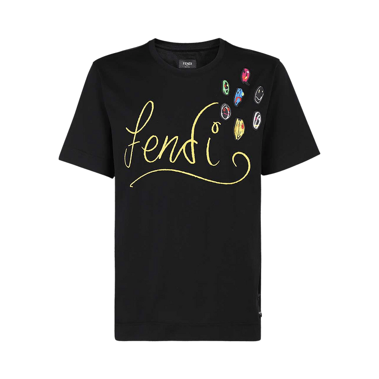 Fendi x Noel Fielding Embroidered T-Shirt "Nero/Giallo"
