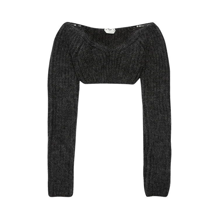 Fendi Mohair Wool Cropped Knit "Beige"