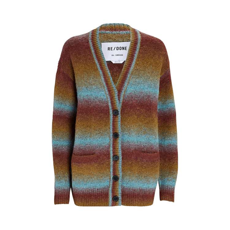 RE/DONE 90s Oversized Cardigan "Brick/Multicolor"