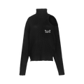 C2H4 Off-Shoulder Arc Knitted Distressed Sweater "Black"