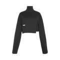 C2H4 Asymmetrical Turtleneck Sweater "Black"