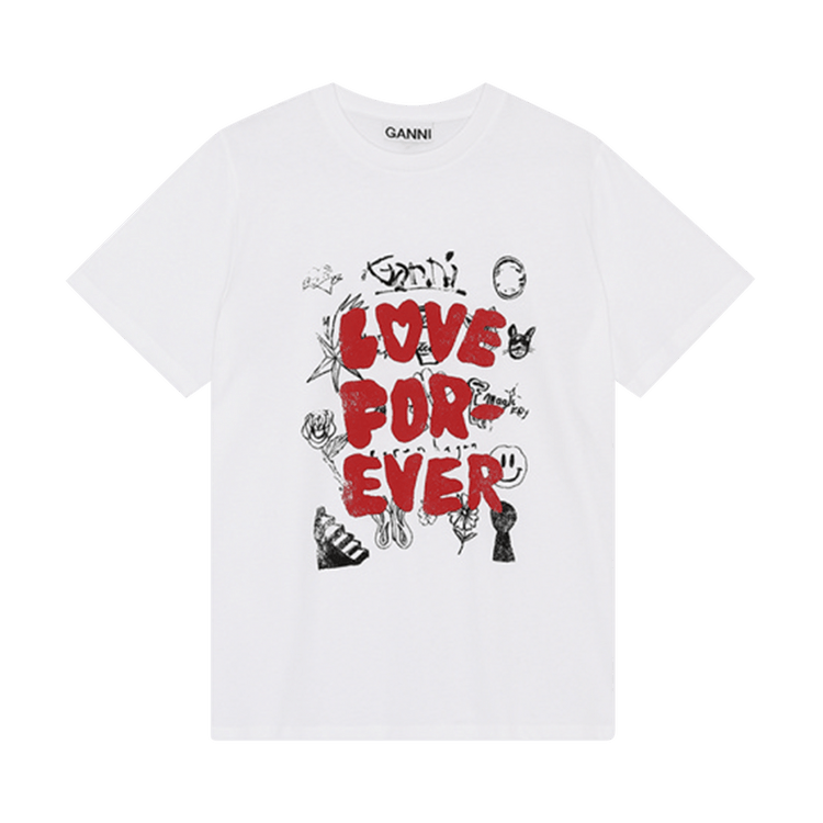 GANNI Love T-Shirt "Bright White"