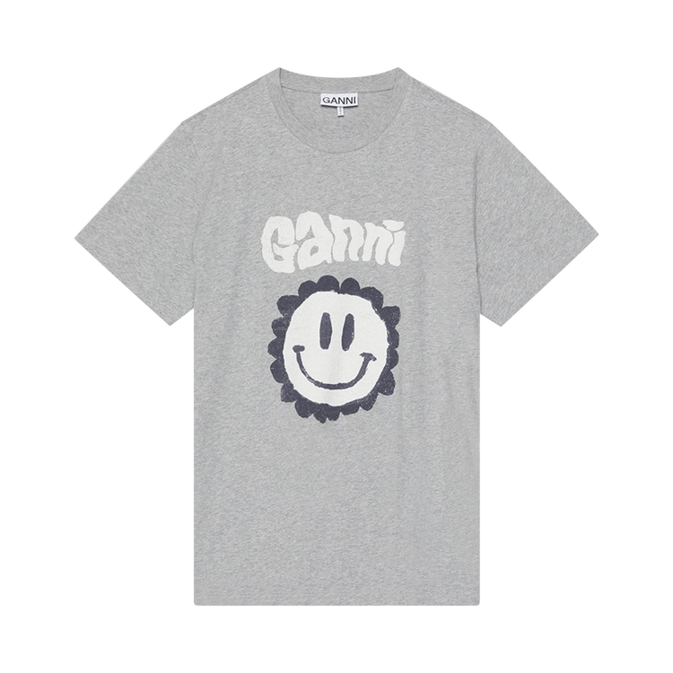 GANNI Smiley Flower T-Shirt "Paloma Melange"