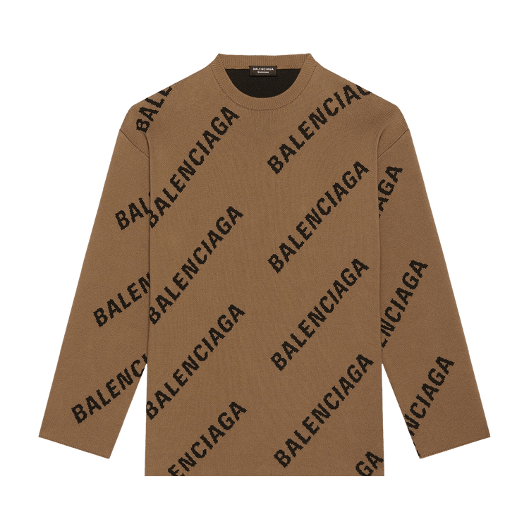 Balenciaga Allover Logo Crewneck "Black"
