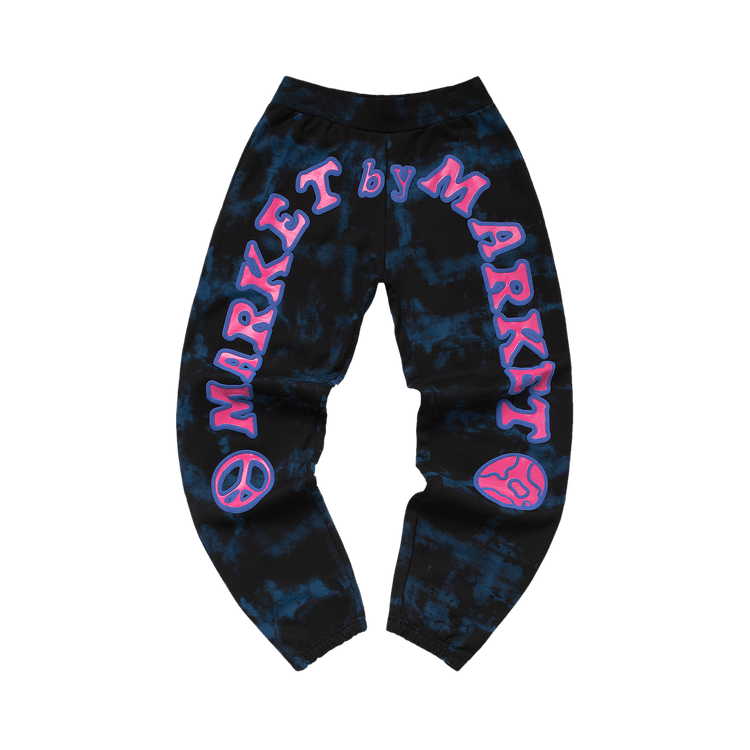 Market Cali Arc Peace Sweatpants "Navy Smoke Tie-Dye"