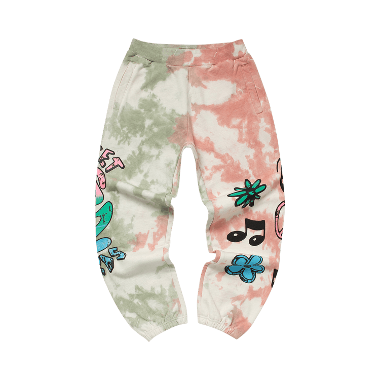 Market Smiley Records Angel Sigh Sweatpants "Sand Tie-Dye"