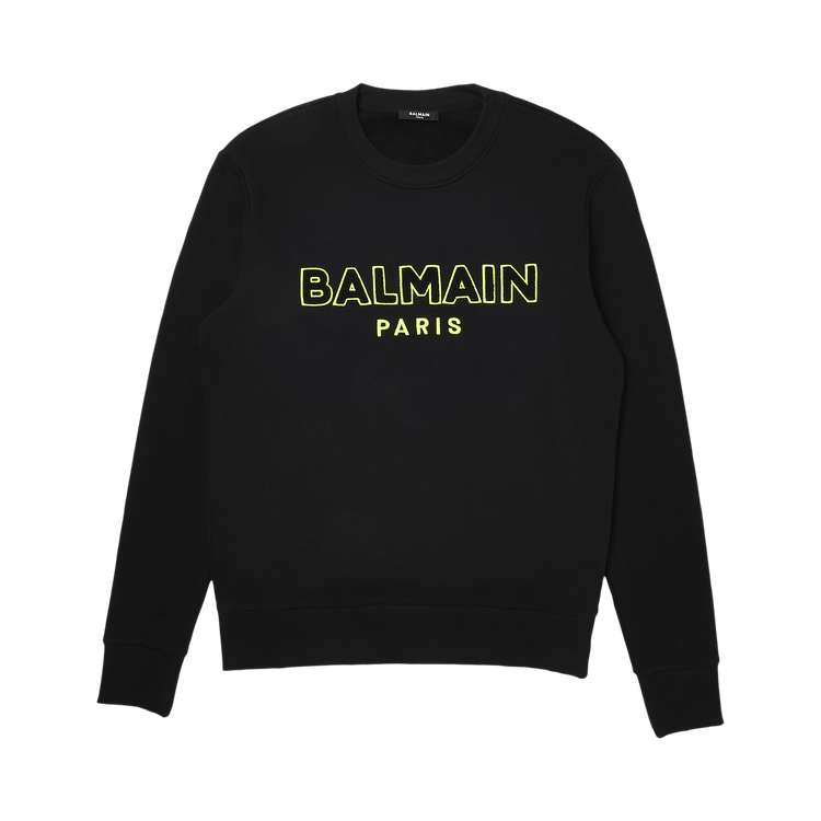 Balmain Curly Sweatshirt "Noir/Jaune"