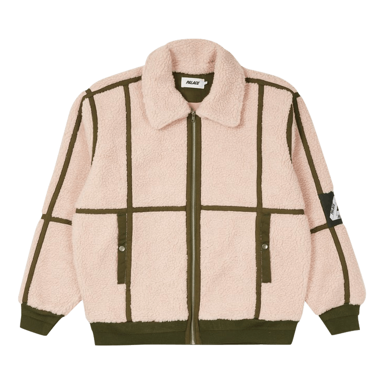 Palace Sherpa Flight Jacket "Pink/Olive"