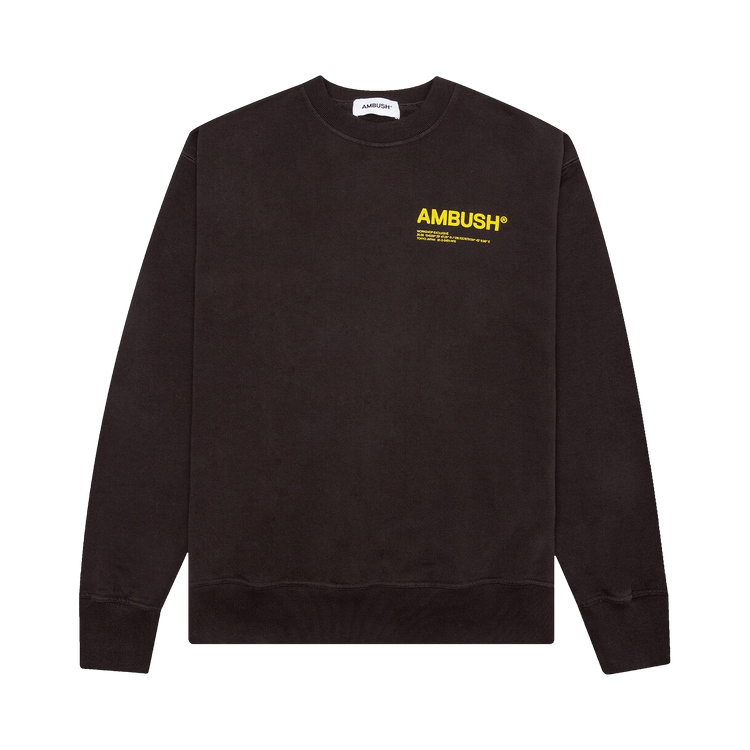 Ambush Fleece Workshop Crewneck "Chocolate Torte/Solar Power"