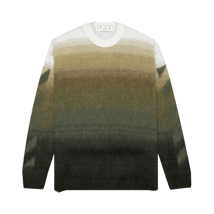 Off-White Diag Brushed Knit Crewneck "Green/Green"