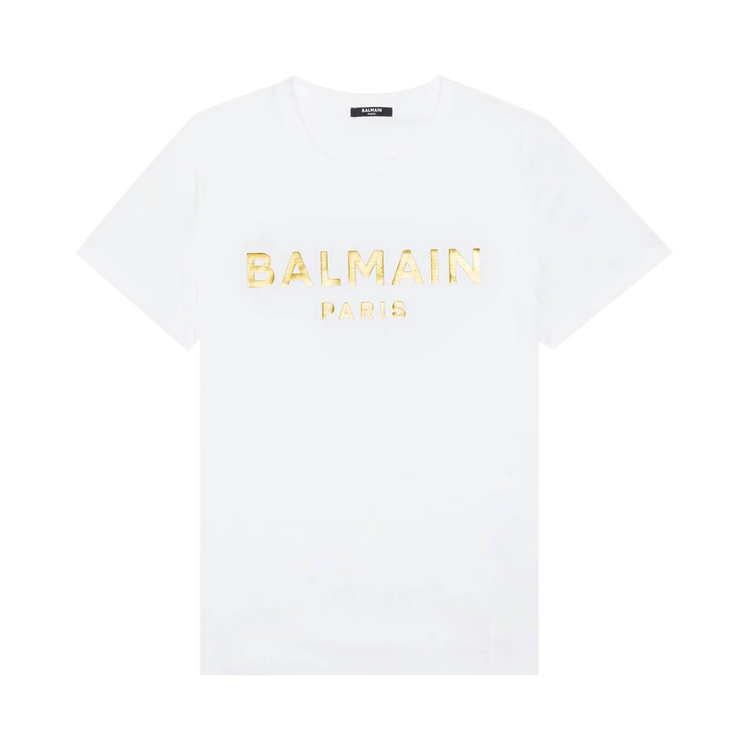 Balmain Gold Foil T-Shirt "White"