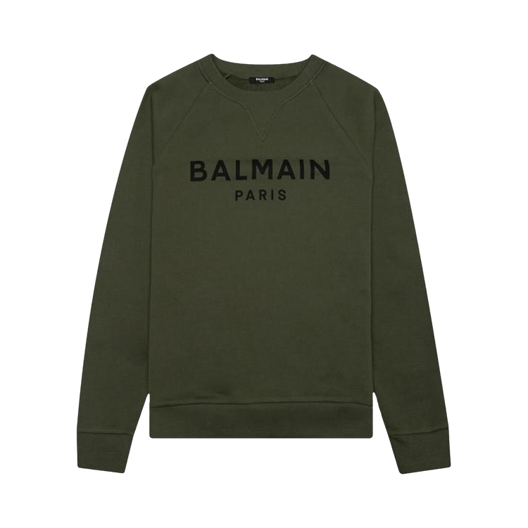 Balmain Printed Sweatshirt "Kaki Fonce"
