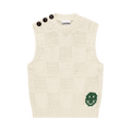 GANNI Cotton Rope Knit Vest "Brazilian Sand"