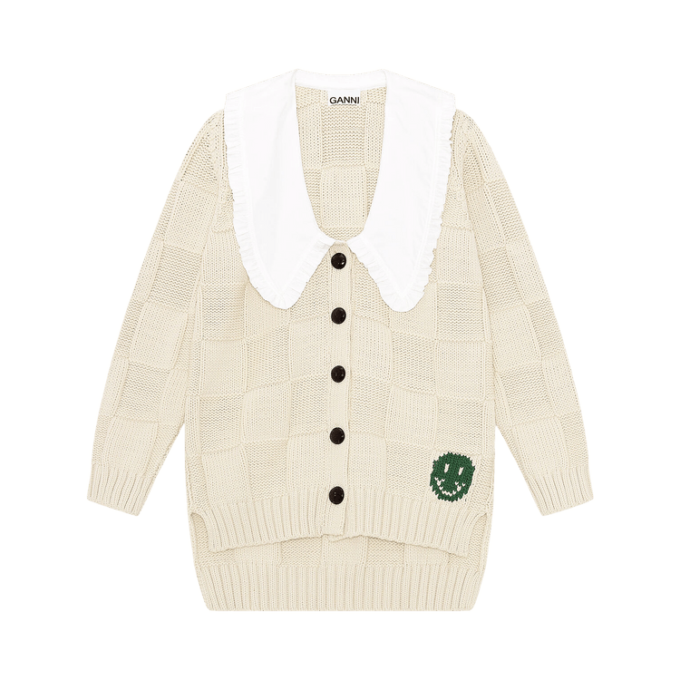 GANNI Cotton Rope Knit Cardi "Barzilian Sand"