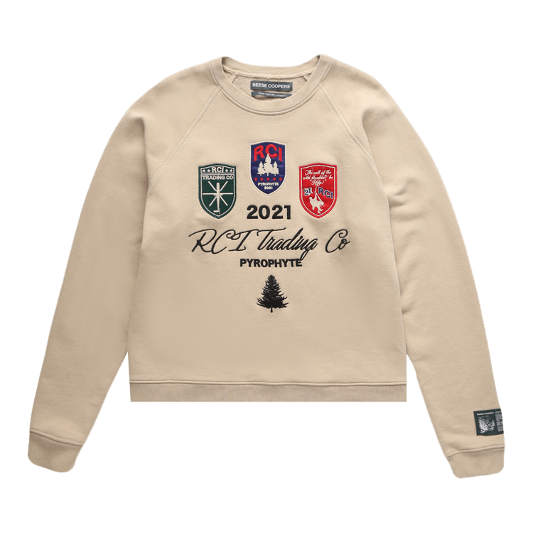 Reese Cooper Patches Embroidered Crew "Khaki"