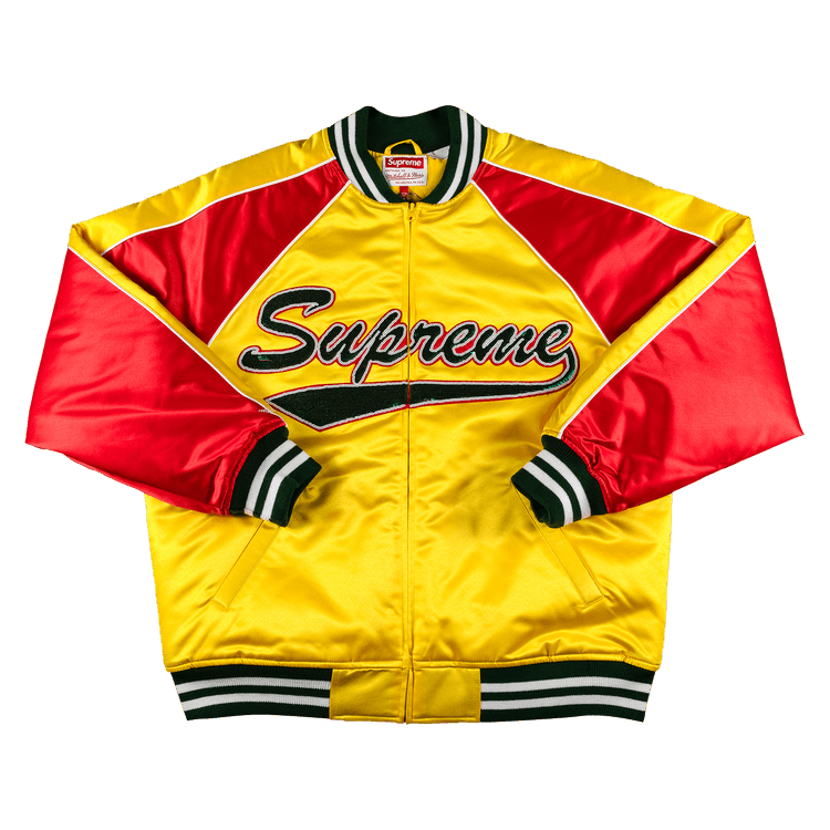 Supreme x Mitchell & Ness Sequin Logo Varsity Jacket "Gold"