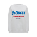 Alexander McQueen Graffiti Organic Sweatshirt "White/Multicolor"